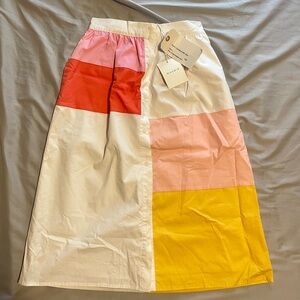 {sold on depop} NWT Colorblock Midi Skirt